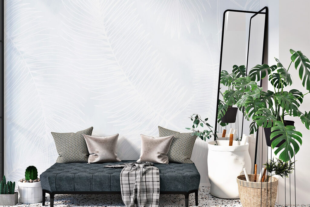 White pattern of leaves