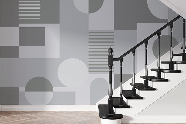 Grey and white geometrical pattern