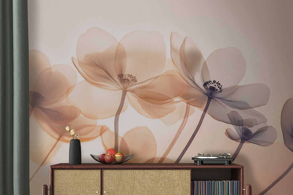 Delicate blooms in soft hues