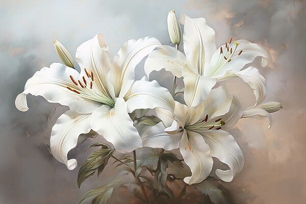 Delicate blooms in gentle hues Delicate blooms in gentle hues