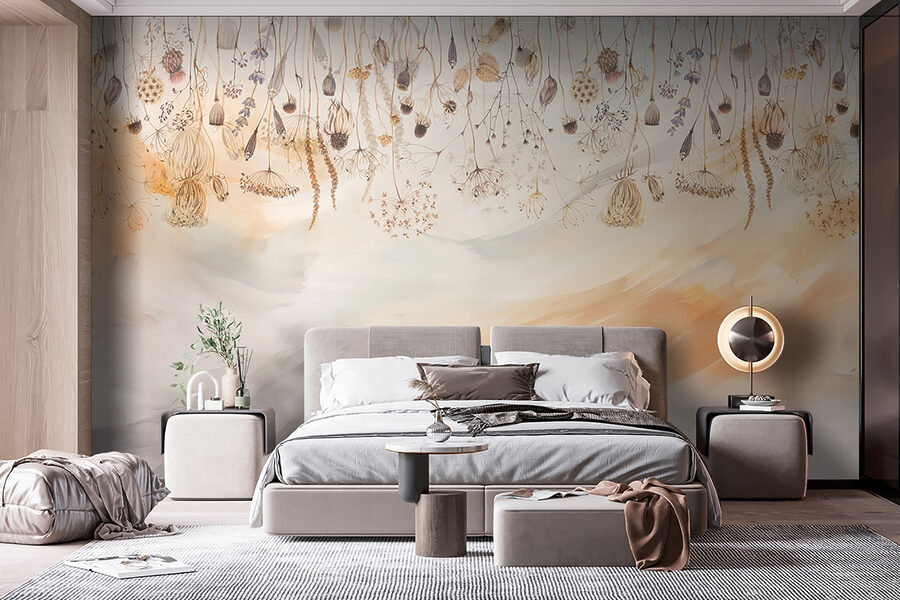Painting of dried flowers and plants Painting of dried flowers and plants