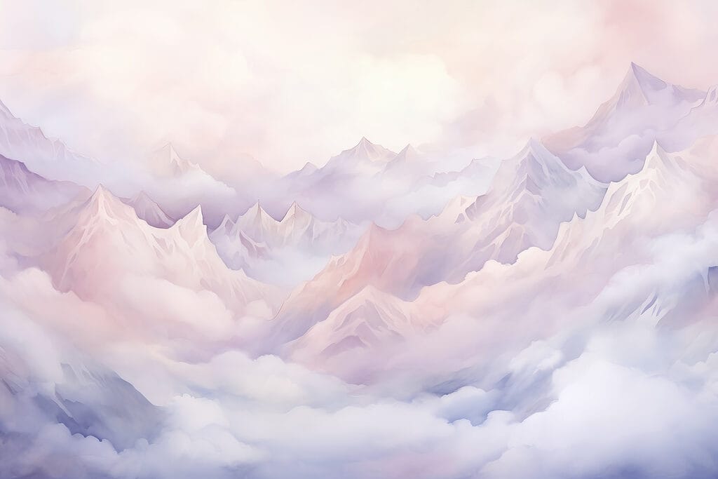 Mountain range with clouds Mountain range with clouds