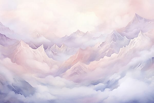 Mountain range with clouds Mountain range with clouds