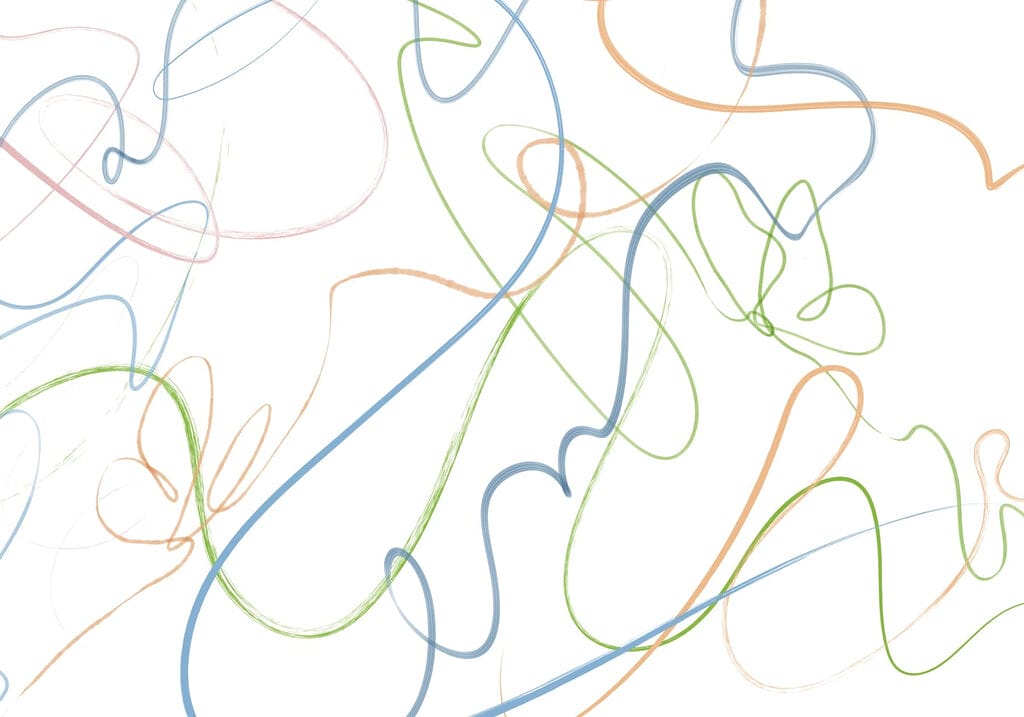 Colorful lines on a white background Colorful lines on a white background