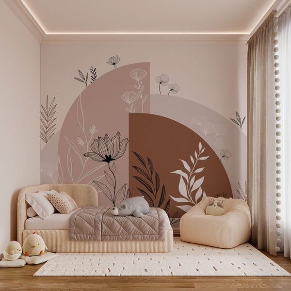 Graphic design of flowers and leaves Graphic design of flowers and leaves