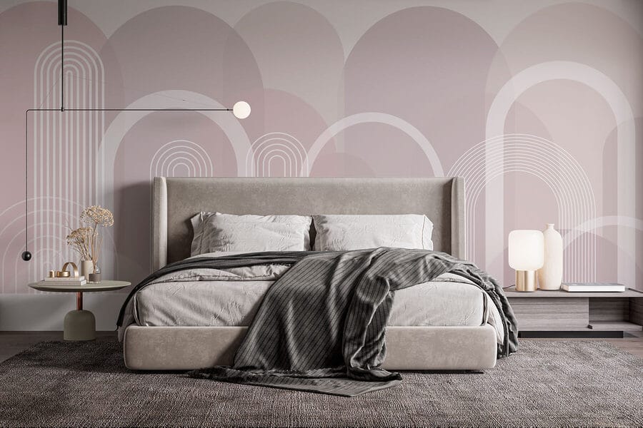 White and gray background with white lines