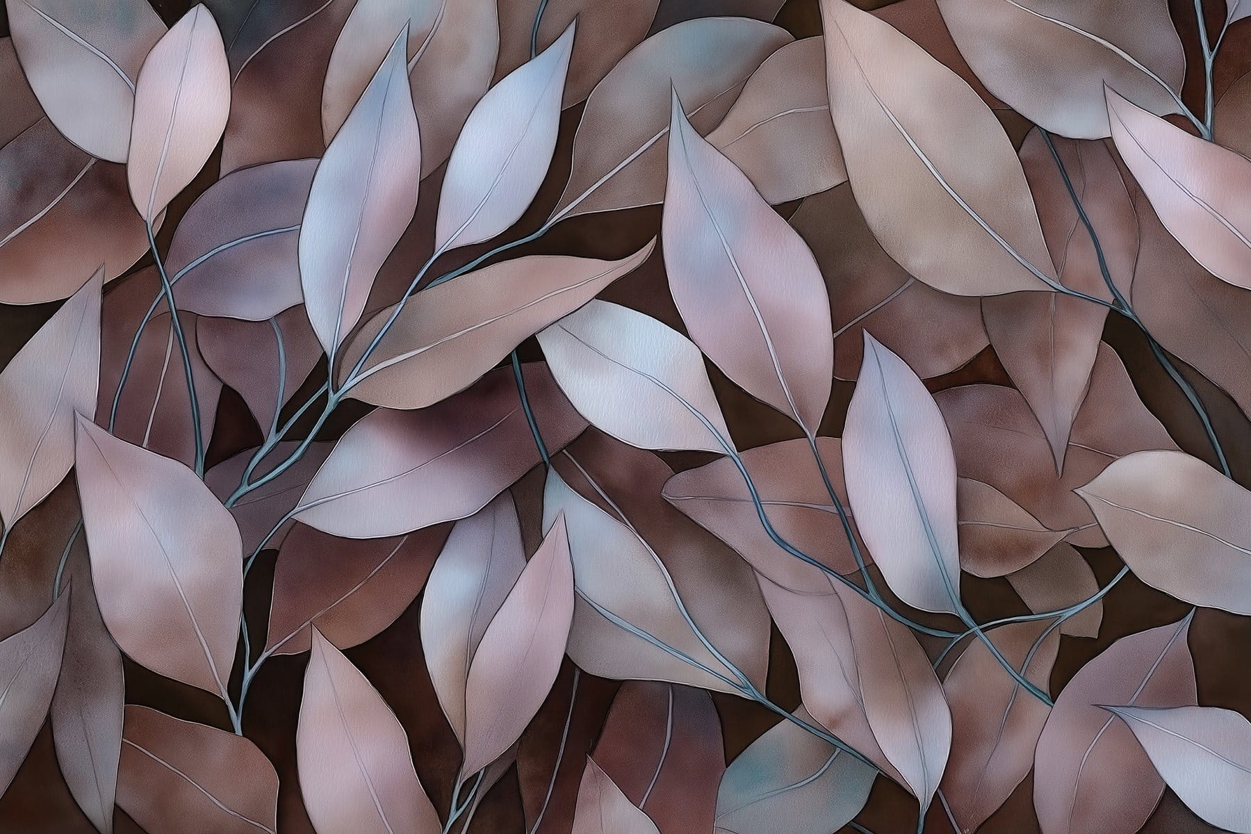 Group of brown leaves