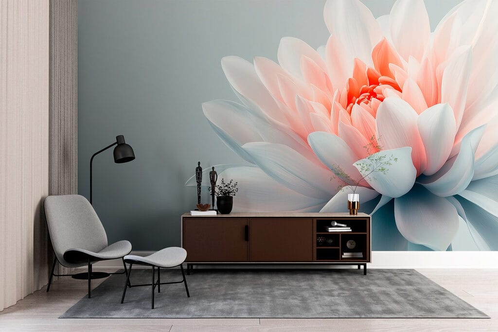 Delicate petals in soft pastel hues