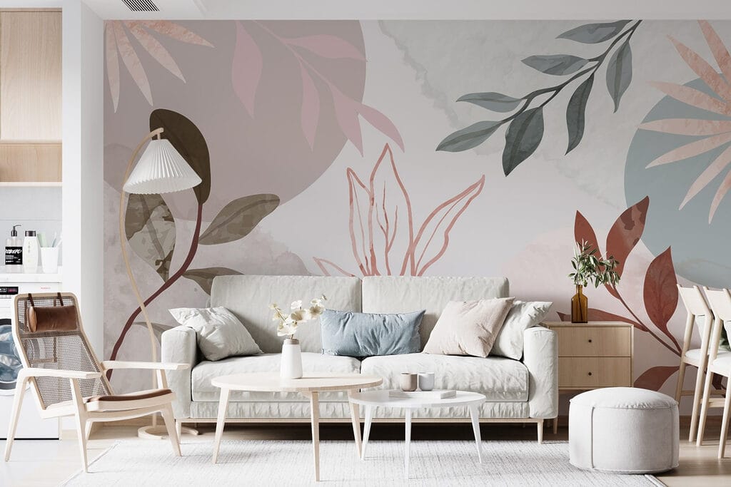 Soft botanical patterns in pastels