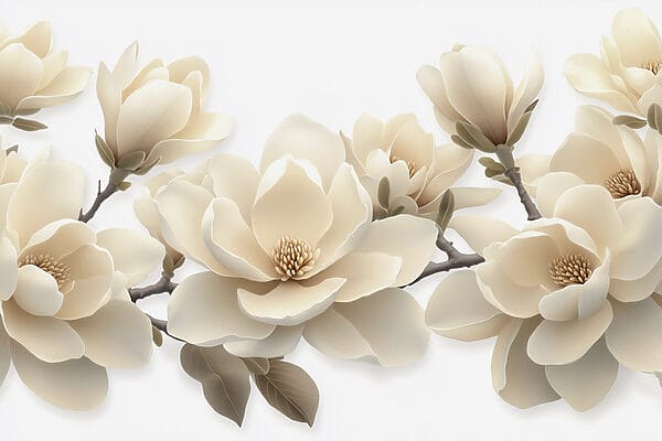 White flowers on a branch White flowers on a branch