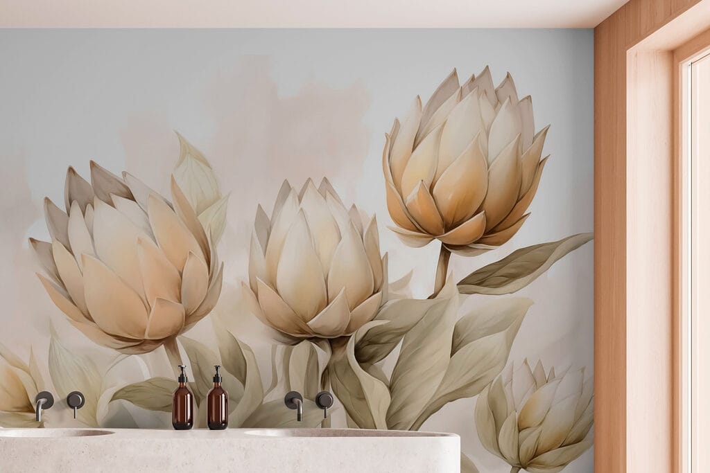 Delicate blooms in soft hues