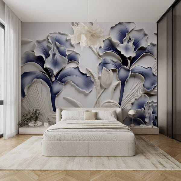 Wall murals Wall art with flowers and leaves (SKU: w02970) Wall murals Wall murals Wall art with flowers and leaves (SKU: w02970)
