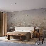 Wall murals Painting of white flowers