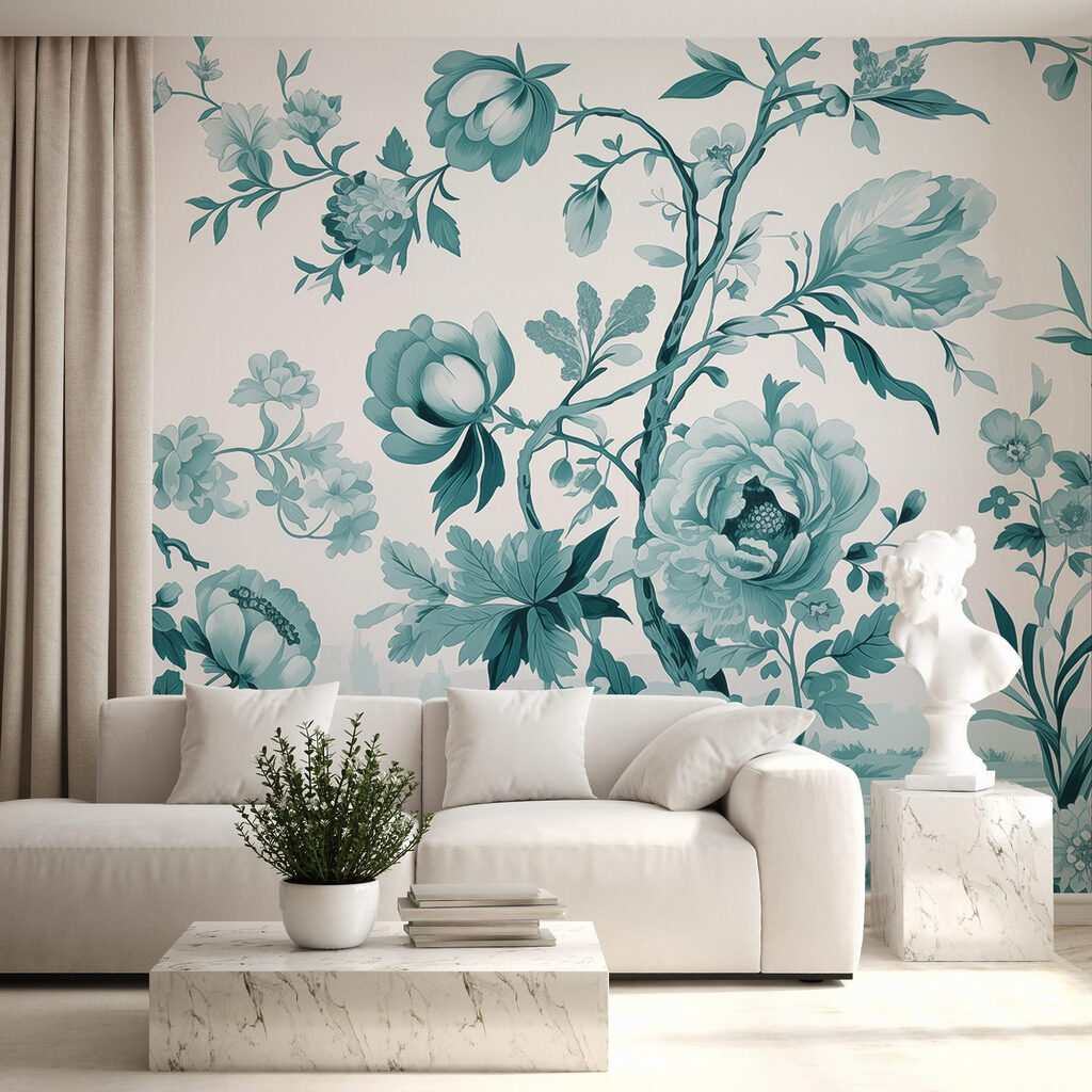 Bird on a tree branch with flowers Bird on a tree branch with flowers