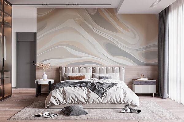 Wall murals White and grey swirls (SKU: w02902) Wall murals Wall murals White and grey swirls (SKU: w02902)