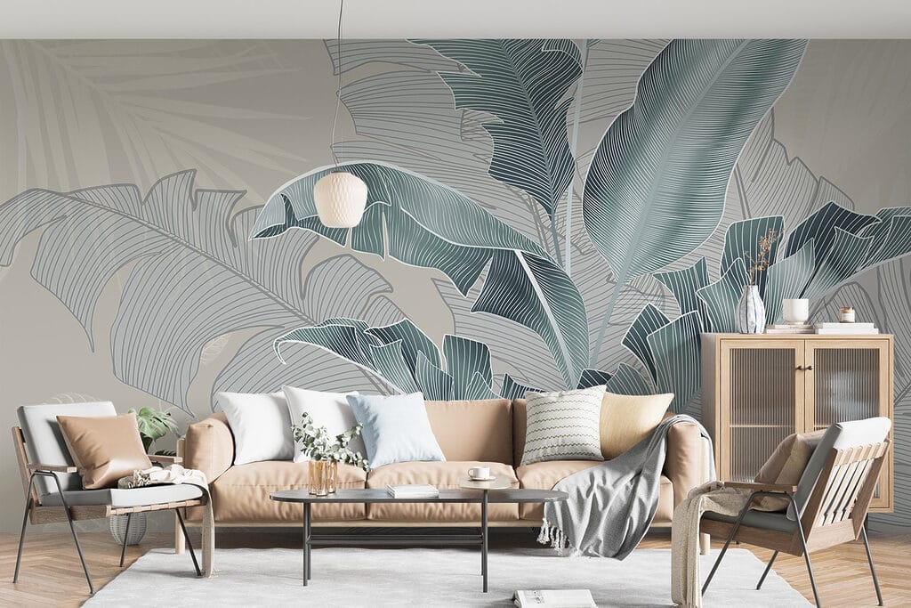 Lush leaves in soft color tones Lush leaves in soft color tones