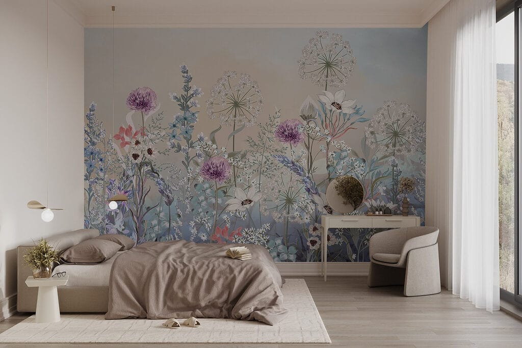 Painting of flowers and plants