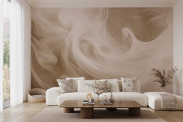 White smoke in a light brown background White smoke in a light brown background