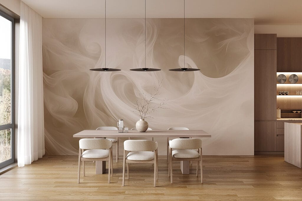 White smoke in a light brown background White smoke in a light brown background