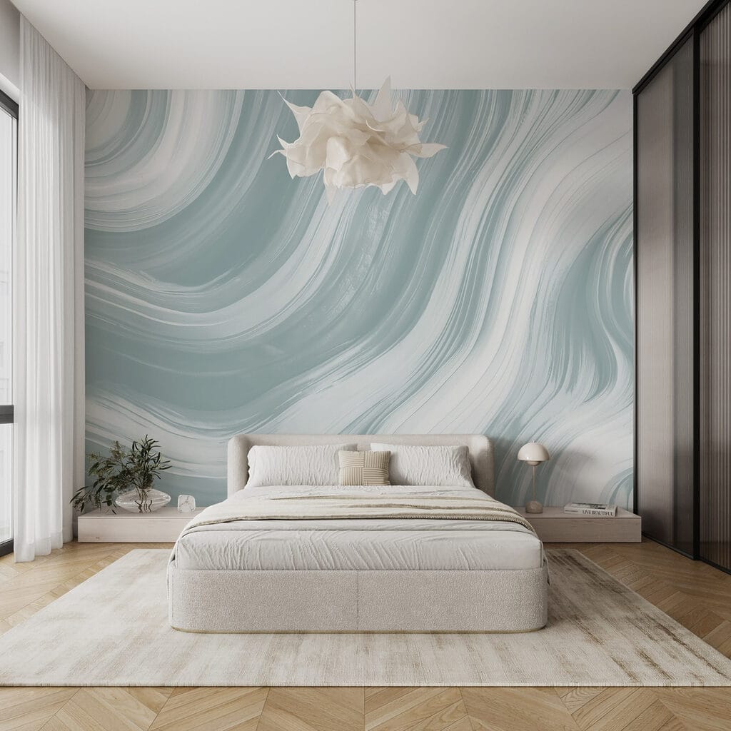 White and grey wavy lines