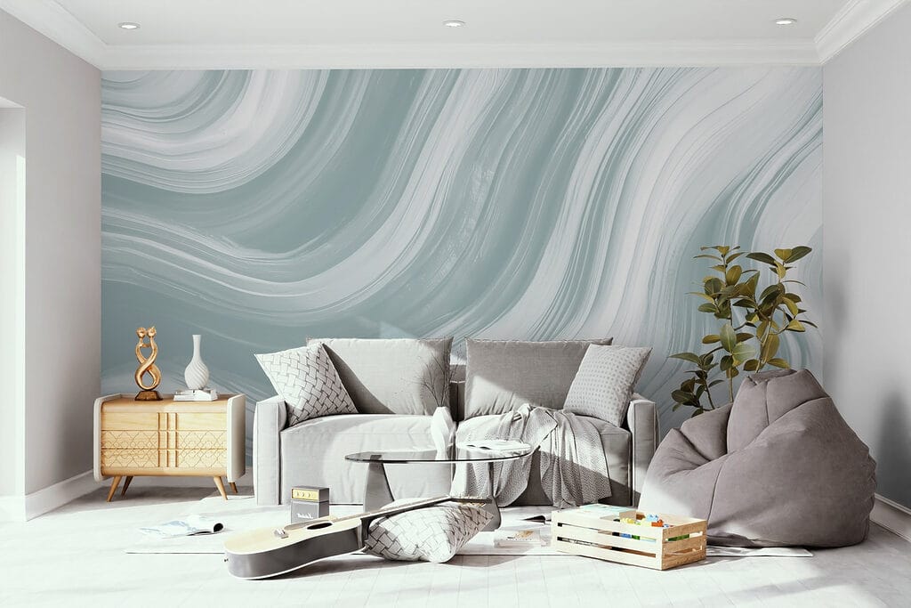 White and grey wavy lines