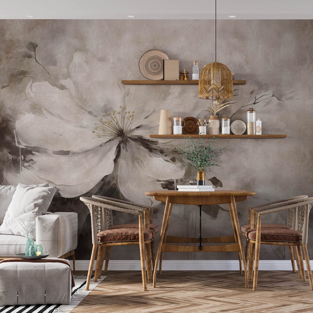 Painting of a white flower Painting of a white flower