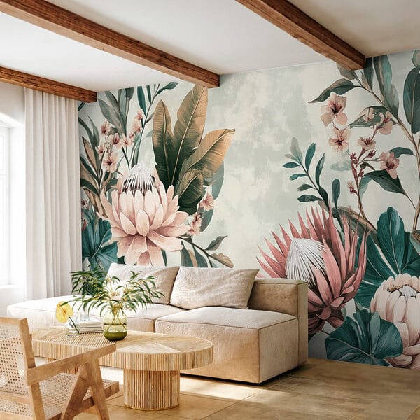 Wall murals Elegant floral arrangement with soft colors (SKU: w03015) Wall murals Wall murals Elegant floral arrangement with soft colors (SKU: w03015)