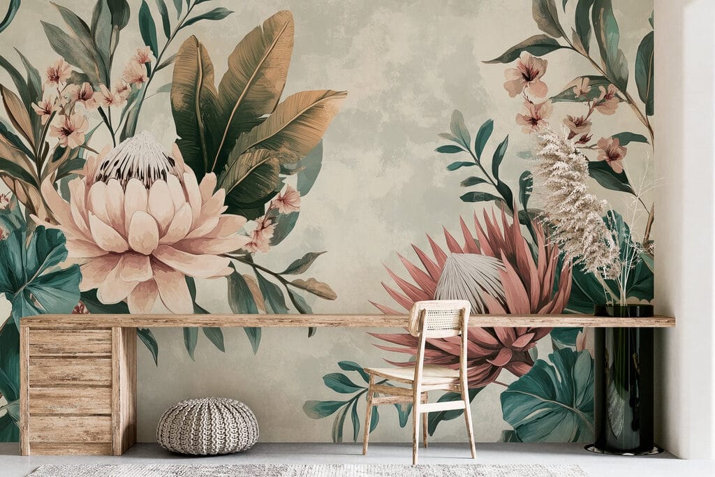 Elegant floral arrangement with soft colors