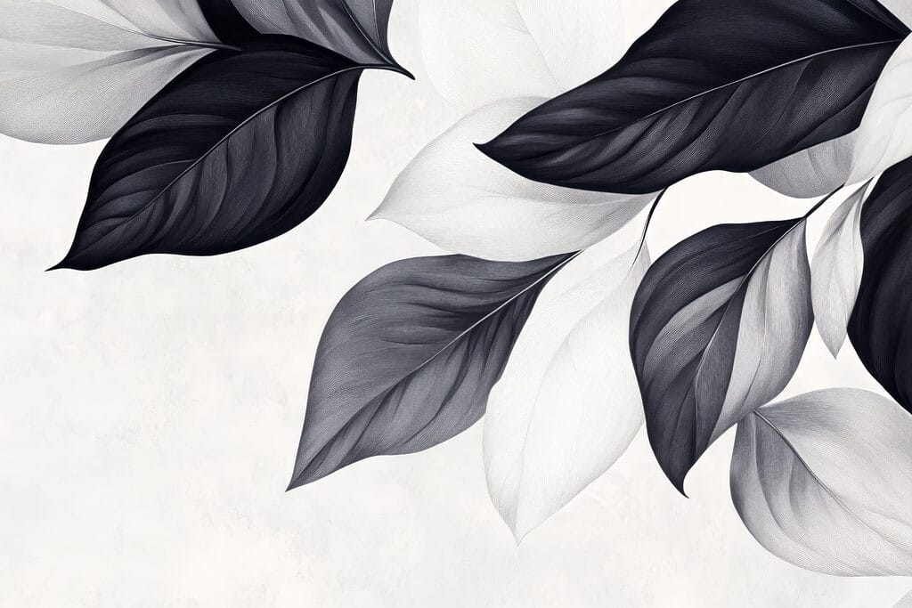 Elegant leaves in monochrome tones Elegant leaves in monochrome tones