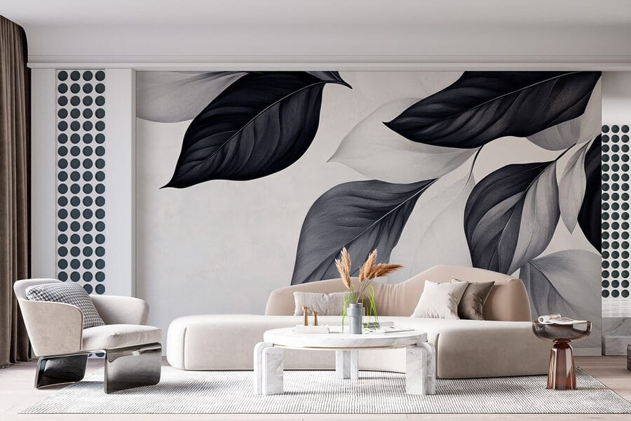 Elegant leaves in monochrome tones Elegant leaves in monochrome tones