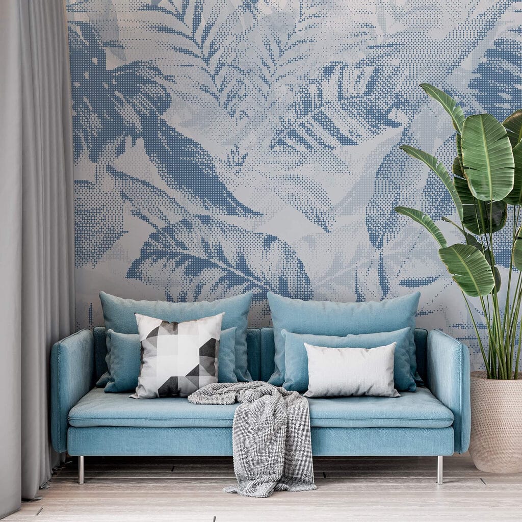 Soft hues in leafy patterns