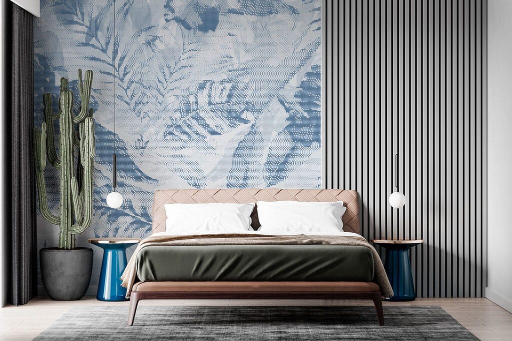 Soft hues in leafy patterns
