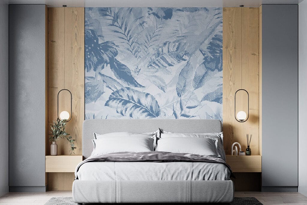 Soft hues in leafy patterns