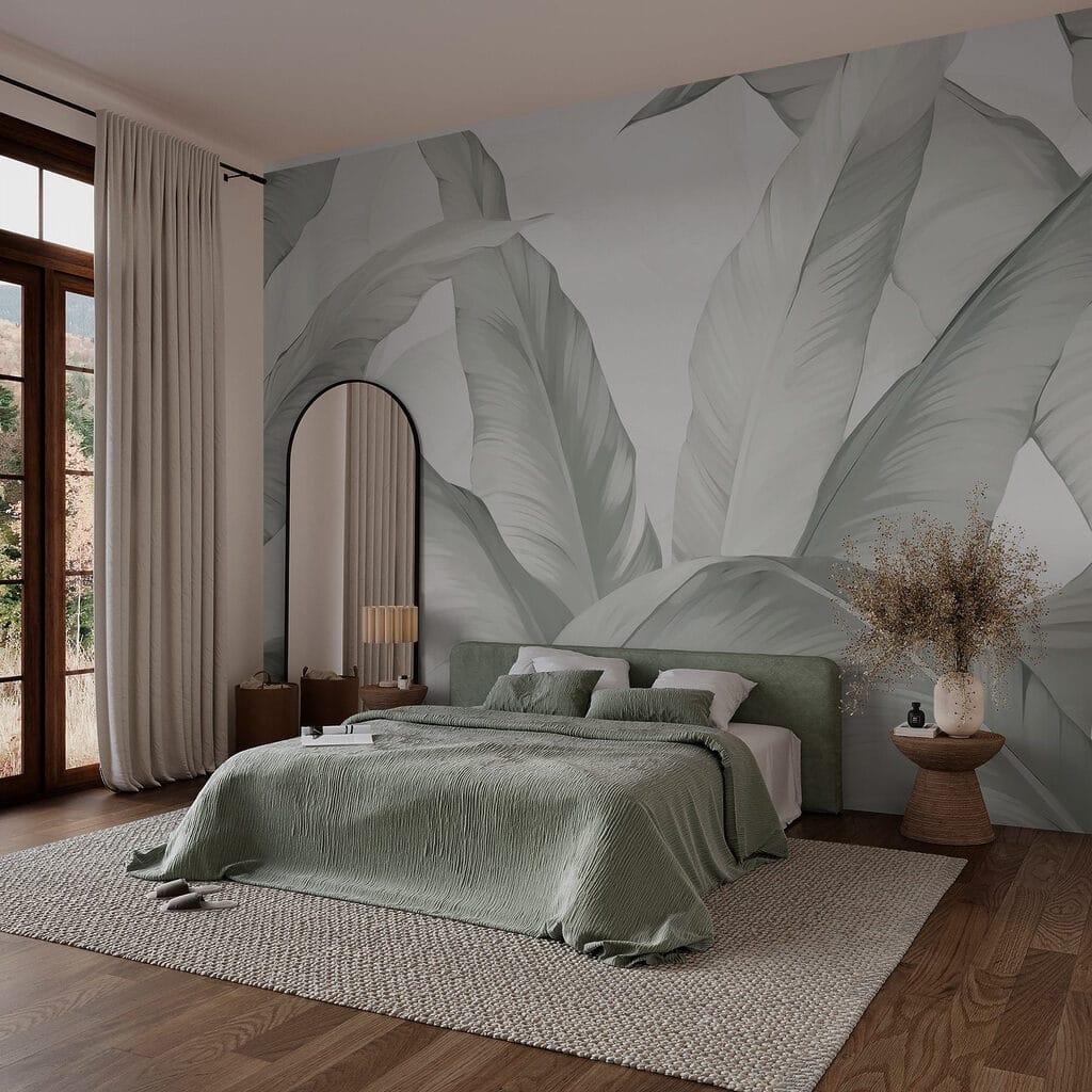 Soft, flowing leaves in gentle hues