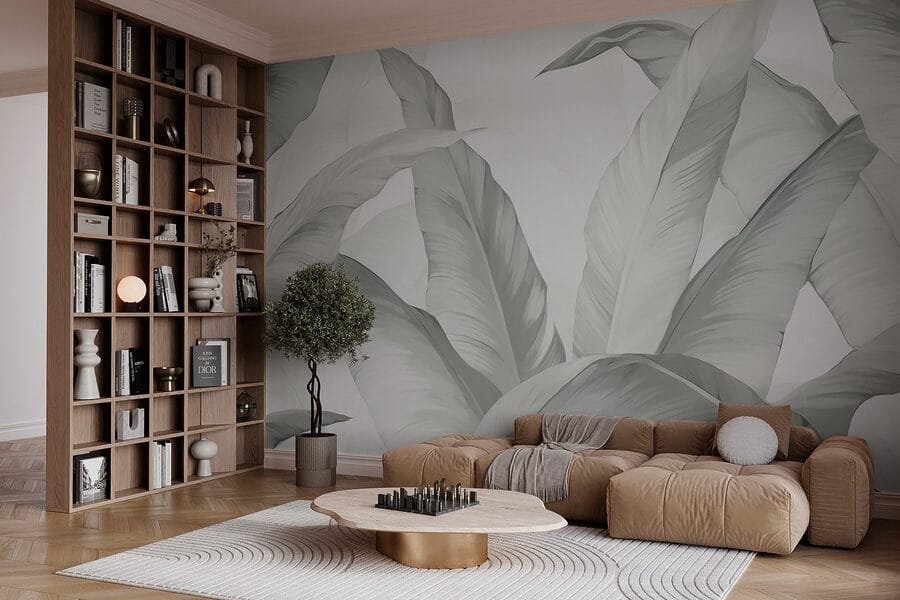 Soft, flowing leaves in gentle hues