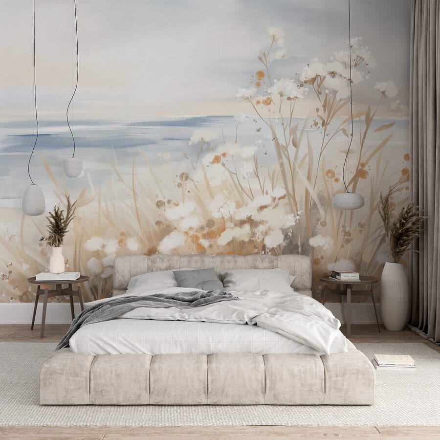 Painting of flowers and grass Painting of flowers and grass