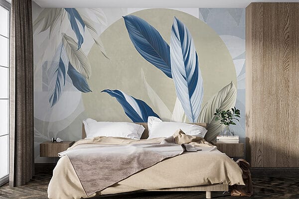 Serene leaves in calming hues Serene leaves in calming hues