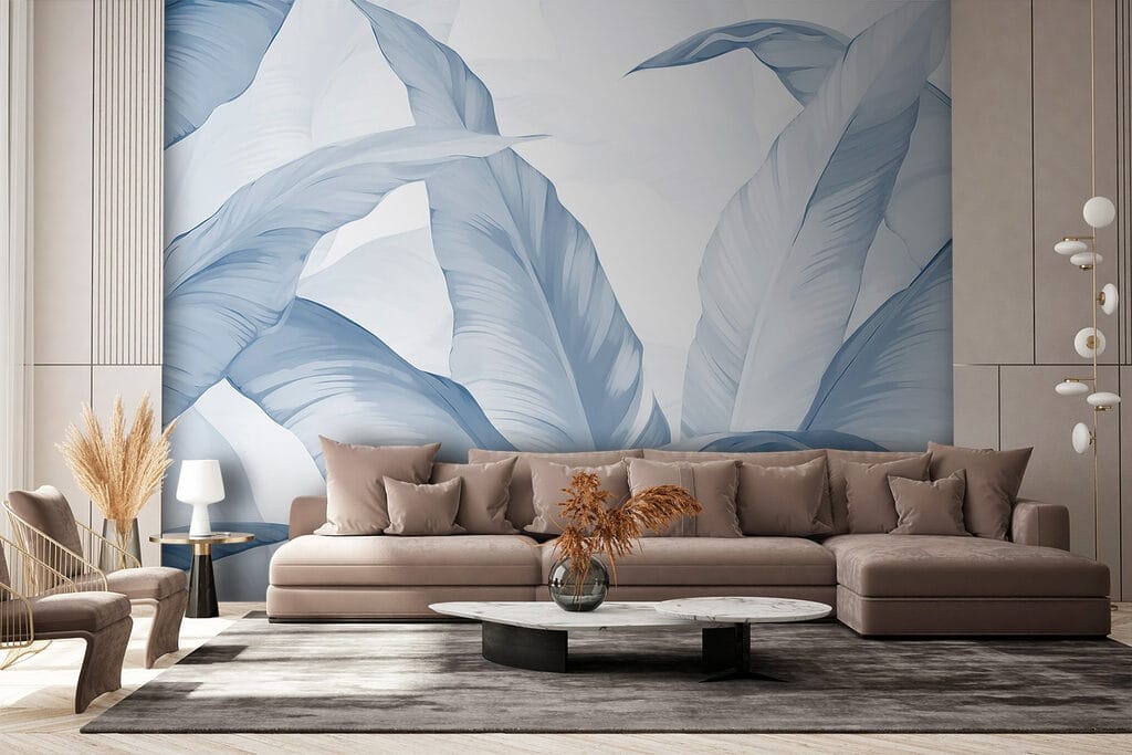 Lush leaves in soft hues