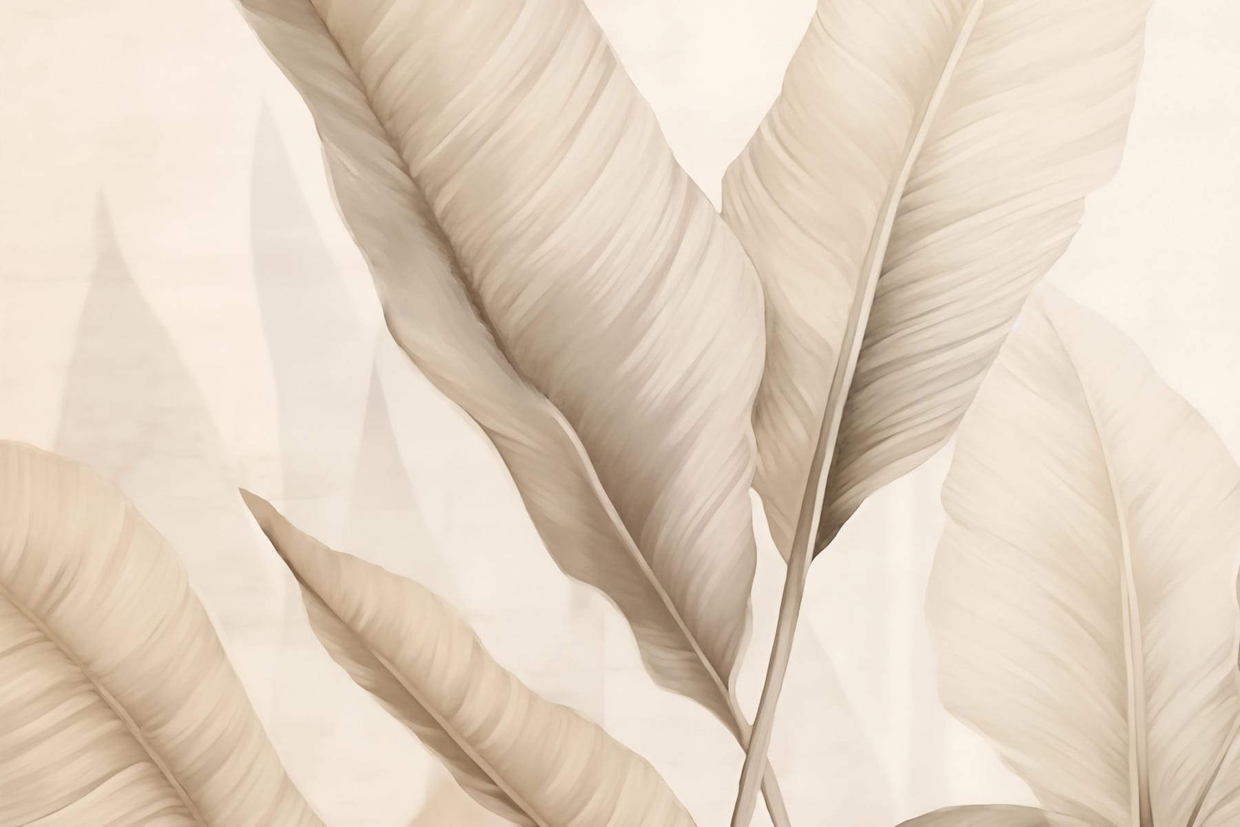 Soft leaves against a muted backdrop