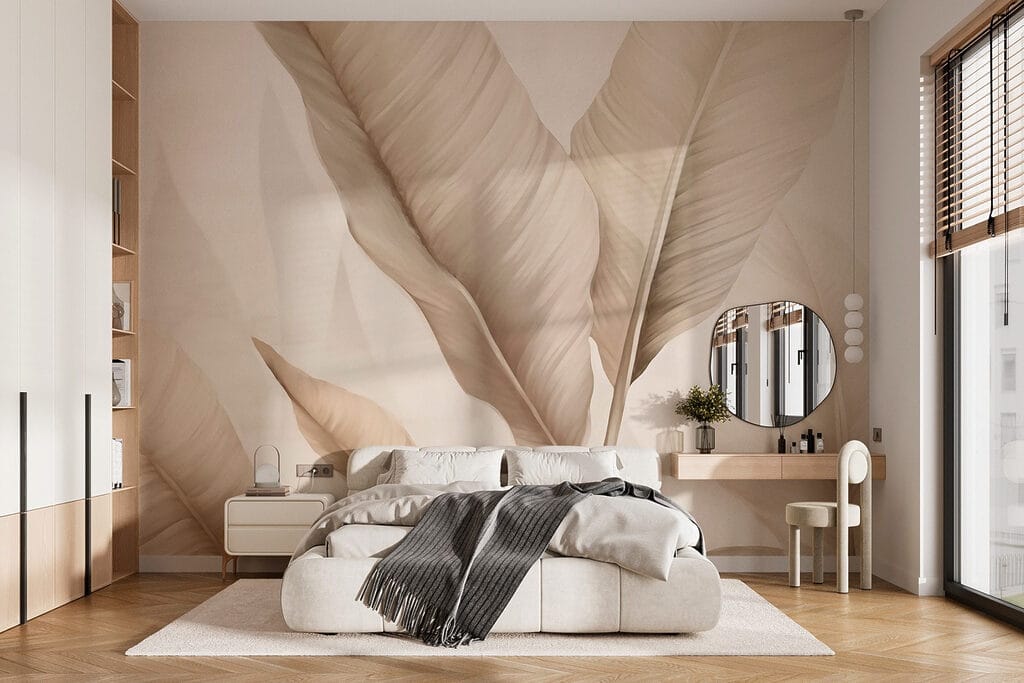 Soft leaves against a muted backdrop