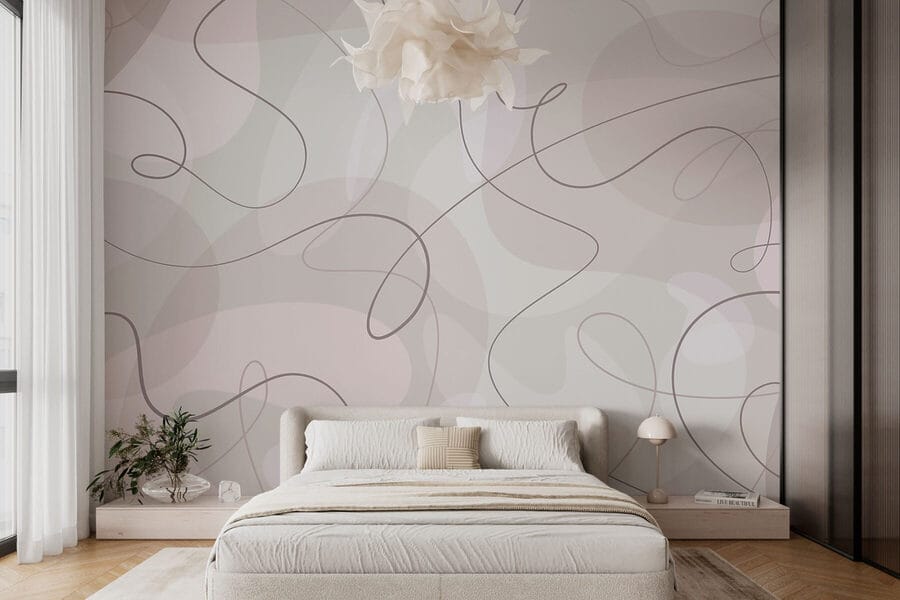 White and gray background with lines