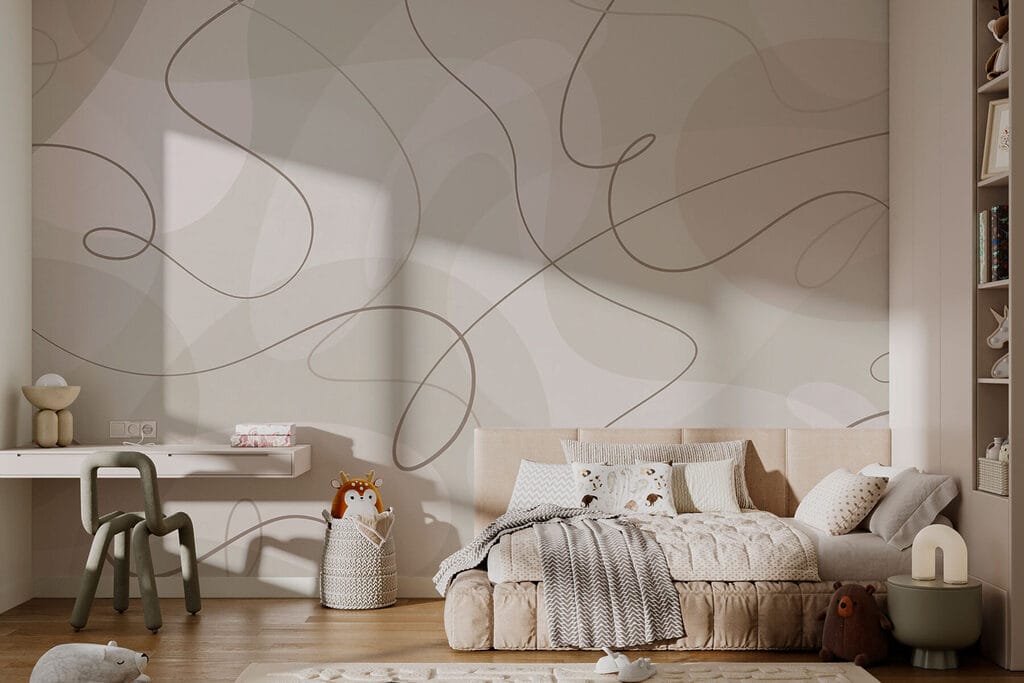 White and brown swirls on a white background White and brown swirls on a white background