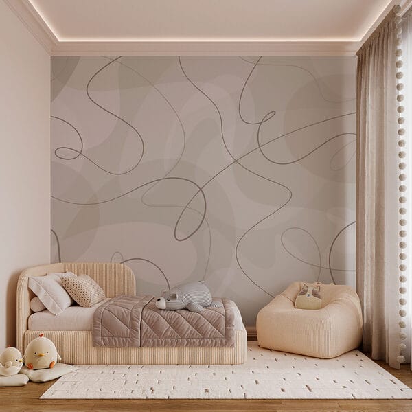 White and brown swirls on a white background White and brown swirls on a white background