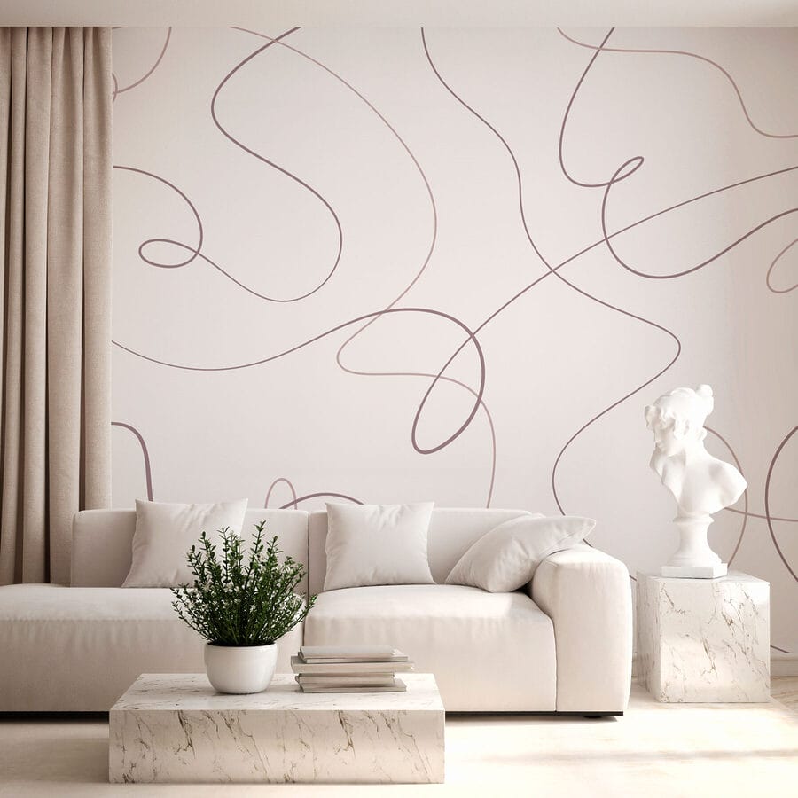 Wall murals White background with lines - Image 2