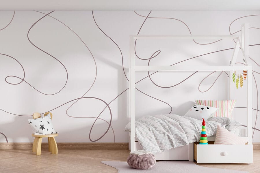 Wall murals White background with lines - Image 3