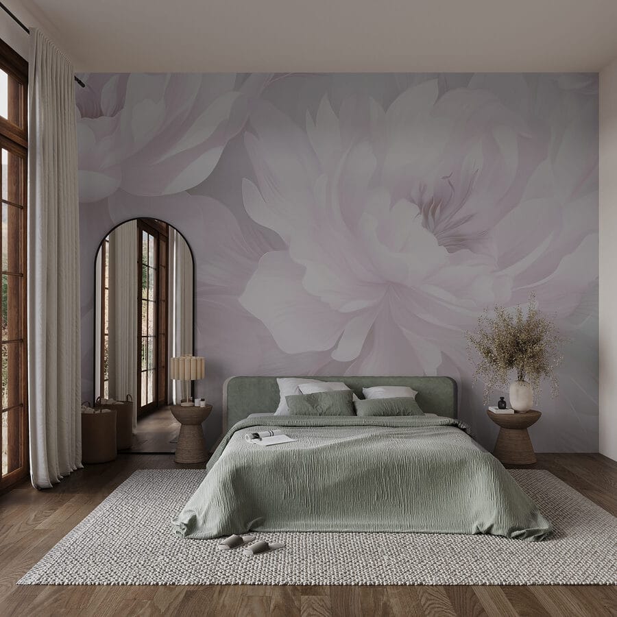 Wall murals Delicate blooms in soft colors