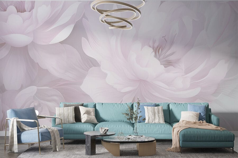 Wall murals Delicate blooms in soft colors - Image 2