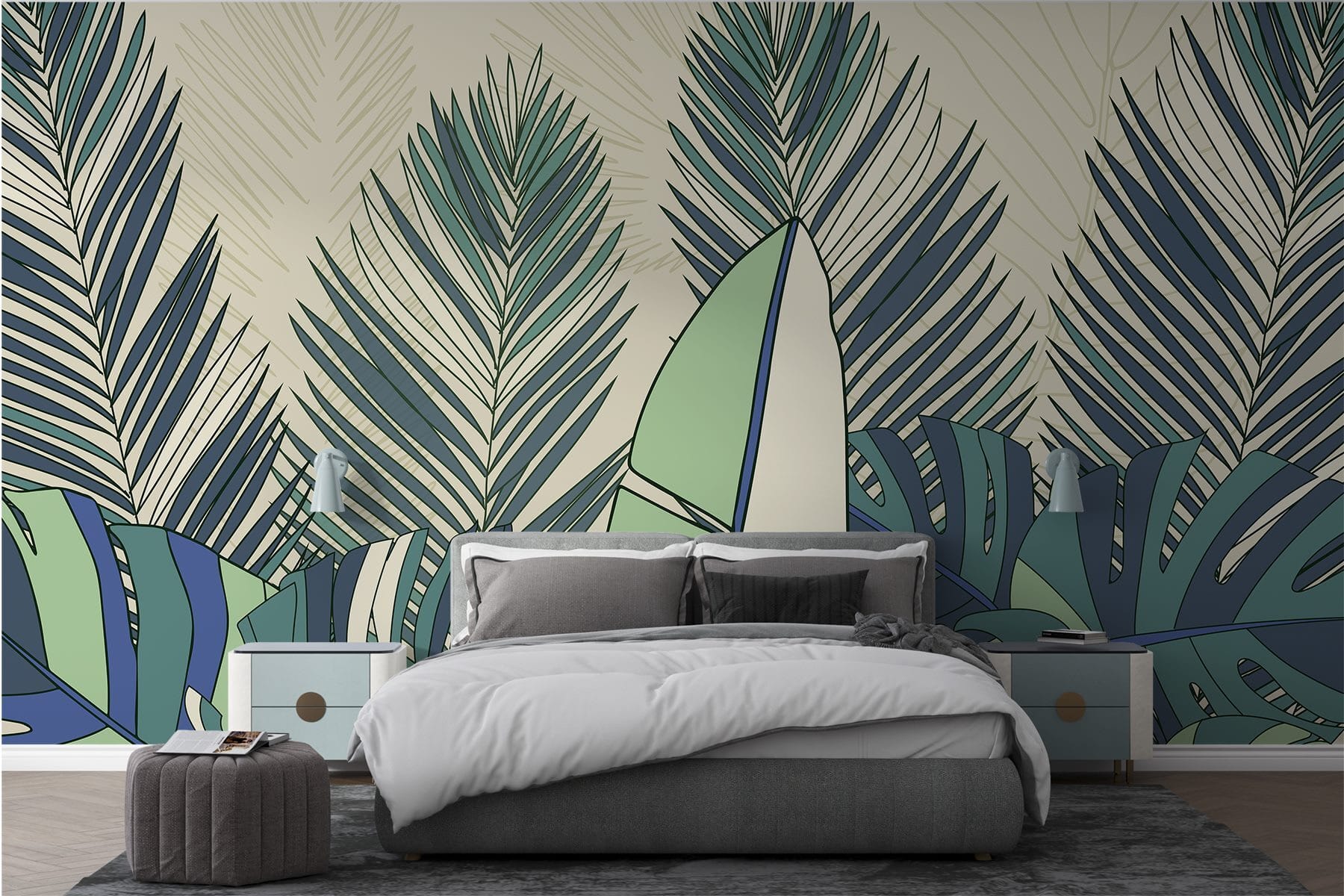 Lush greenery in abstract design Lush greenery in abstract design