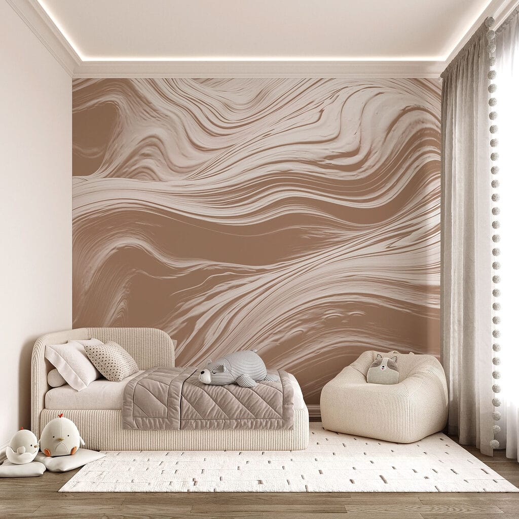 White swirls on a surface