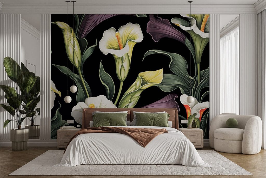 Vibrant blooms against dark background Vibrant blooms against dark background